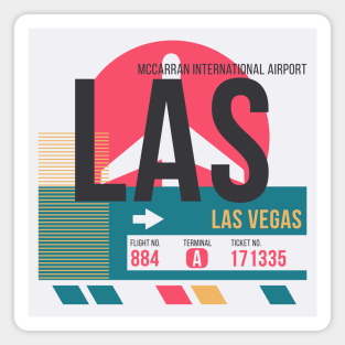 Las Vegas (LAS) Airport // Sunset Baggage Tag Magnet